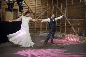 Wedding First Dance in the Barn at Herons Farm near Reading