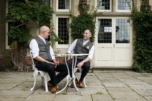 Groom and Best Man at Cantley House Hotel