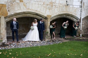 Bridal Party Group Photo at Bisham Abbey